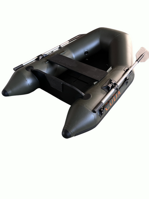 Βοηθητικό dinghy CUDA 1.85m Olive Green, πλάγια οπίσθια όψη με ενισχύσεις.