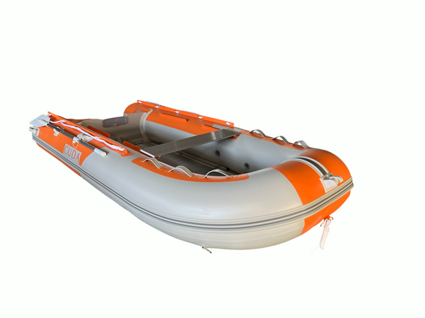 Φουσκωτό σκάφος Rescue Boat CUDA AERO 3.4m x 1.52m για 4+1 άτομα, μπροστινή γενική όψη.