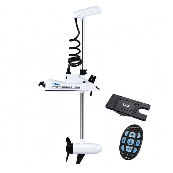 Ηλεκτρική μηχανή πλώρης και άγκυρα Haswing Cayman B 55 GPS Gen 1.6 σε λευκό χρώμα με άξονα 152cm