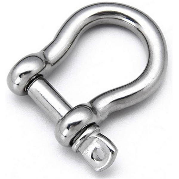Κλασικό ναυτικό κλειδί τύπου Ω ανοξείδωτο inox bow shackle για άγκυρες σκαφών.