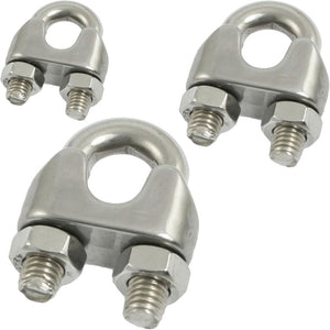 Ανοξείδωτος σφιγκτήρας συρματόσχοινου τύπου U από ατσάλι Inox για σκάφη.