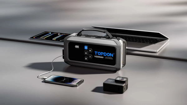 Εκκινητής λιθίου TOPDON V2200Air 2200A και τρόμπα φουσκώματος ελαστικών 2-σε-1