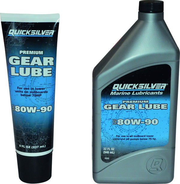 Βαλβολίνη ποδαρικού εξωλέμβιας Quicksilver Premium 80W-90 σε μπουκάλι 946ml.