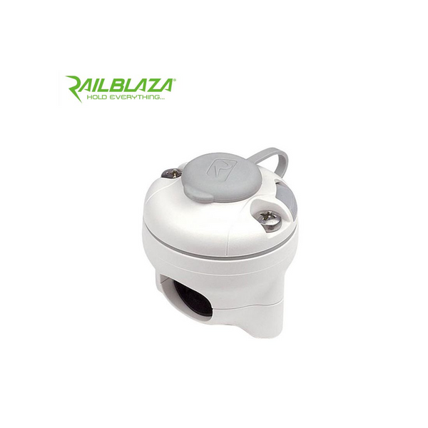 Βάση στήριξης για στρογγυλό ρέλι ή σωλήνα Railblaza RailMount 19-25 σε λευκό χρώμα.