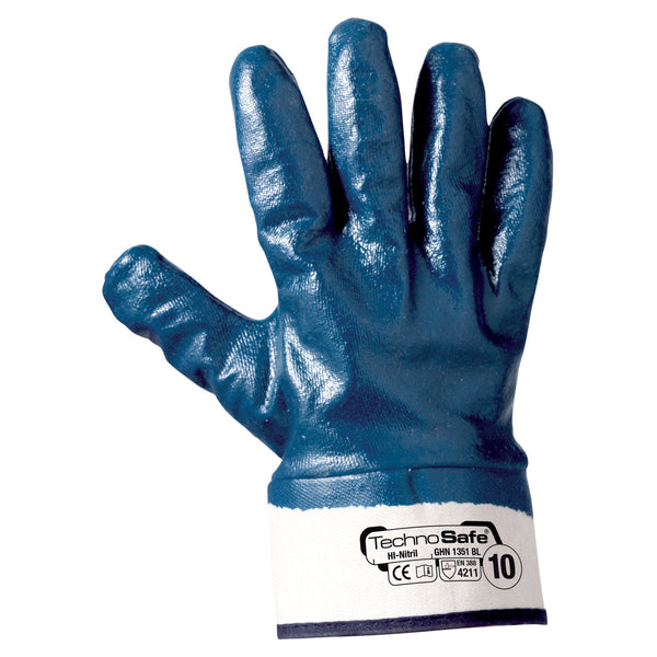 Γάντια NBR για προστασία από πετρελαίο και γράσα - Μπλε Ν10